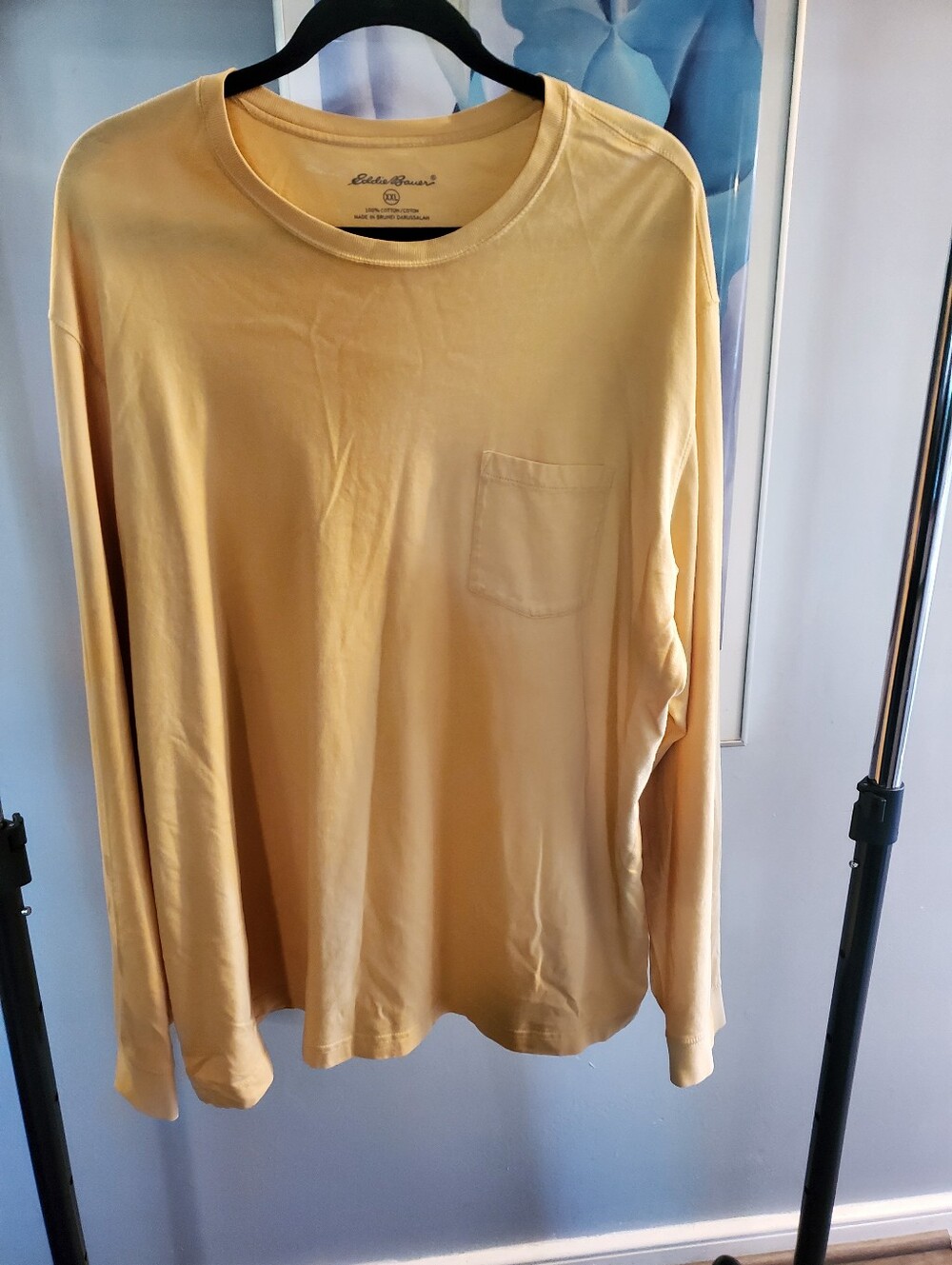 XXL EDDIE BAUER YELLOW LONG SLEEVE T-SHIRT - Will be donating end of the month